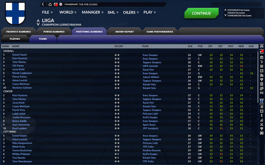 Игра Franchise Hockey Manager 8, скриншот