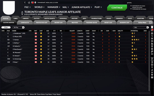 Игра Franchise Hockey Manager 8, скриншот