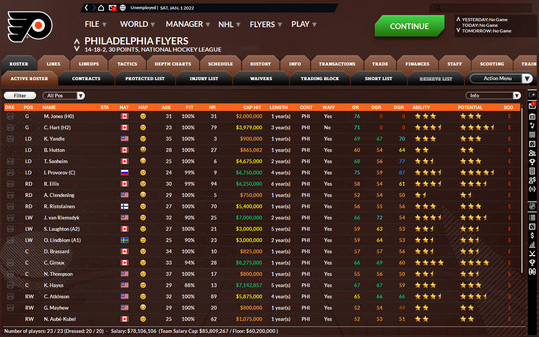 Игра Franchise Hockey Manager 8, скриншот