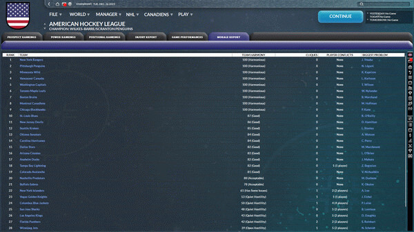 Игра Franchise Hockey Manager 9, скриншот