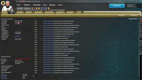 Игра Franchise Hockey Manager 9, скриншот