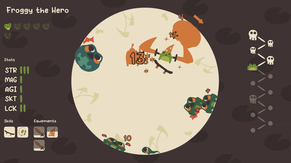 Игра Froggy's Battle, скриншот