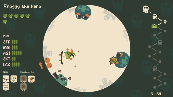 Игра Froggy's Battle, скриншот
