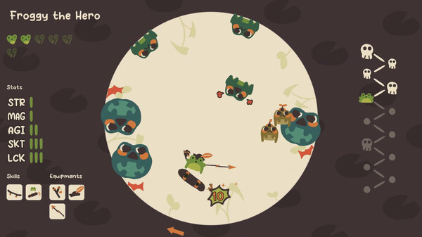 Игра Froggy's Battle, скриншот