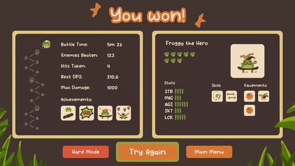 Игра Froggy's Battle, скриншот