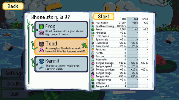Игра Froguelike, скриншот