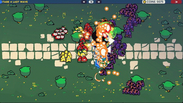 Игра Fruit vs. Aliens, скриншот