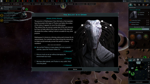 Игра Galactic Civilizations III - Worlds in Crisis DLC, скриншот