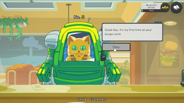 Игра Galaxy Burger, скриншот