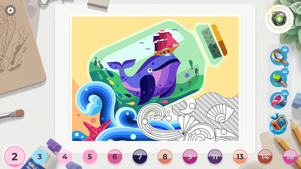 Игра Gallery: Coloring book & decor, скриншот