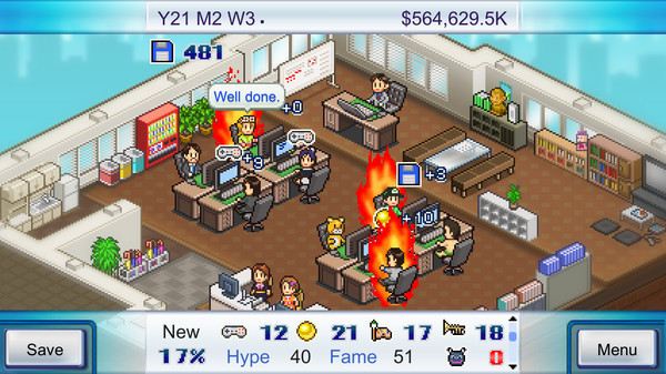 Игра Game Dev Story, скриншот