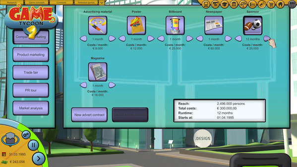 Игра Game Tycoon 2, скриншот