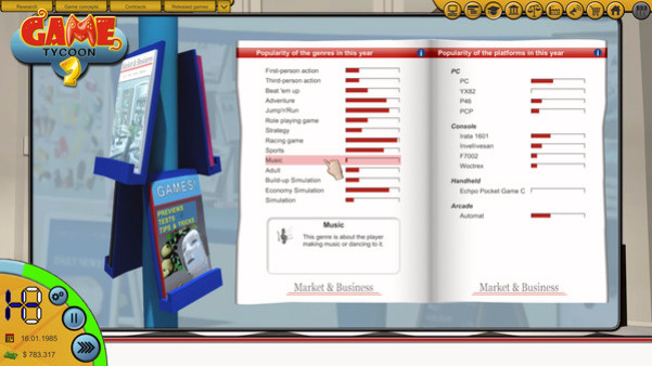 Игра Game Tycoon 2, скриншот