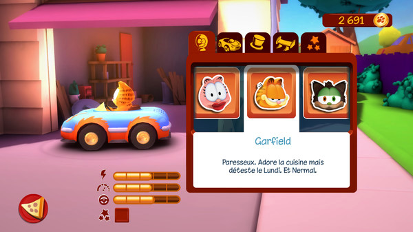 Игра Garfield Kart, скриншот