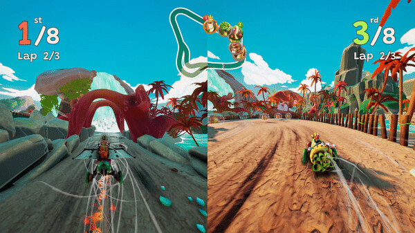 Игра Gigantosaurus: Dino Kart, скриншот