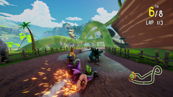 Игра Gigantosaurus: Dino Kart, скриншот