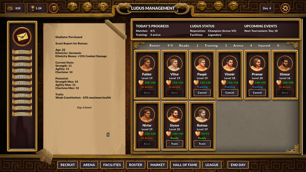 Игра Gladiator Command, скриншот