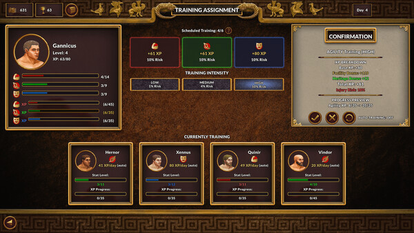 Игра Gladiator Command, скриншот