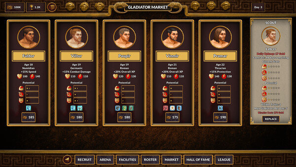 Игра Gladiator Command, скриншот