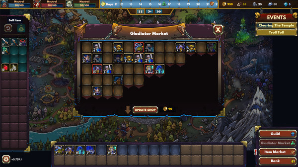 Игра Gladiator Guild Manager, скриншот