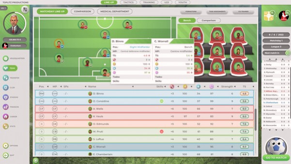 Игра GOAL! The Club Manager, скриншот