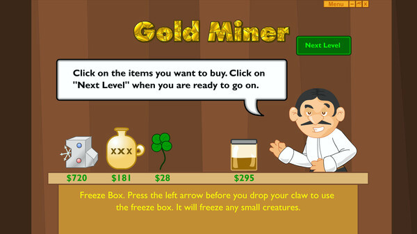 Игра Gold Miner:Classic Edition, скриншот