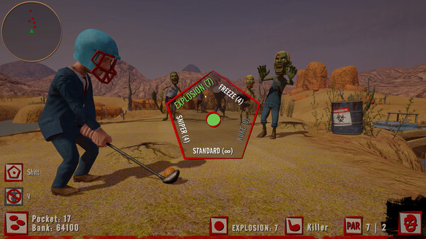 Игра Golf VS Zombies, скриншот