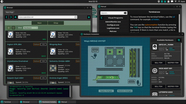 Игра Grey Hack, скриншот