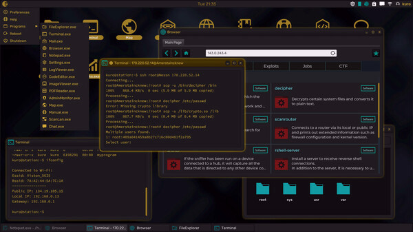 Игра Grey Hack, скриншот