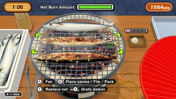 Игра Grill it! Sanma, скриншот