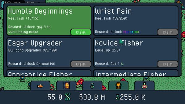 Игра Grove Fisher рыбалка, скриншот