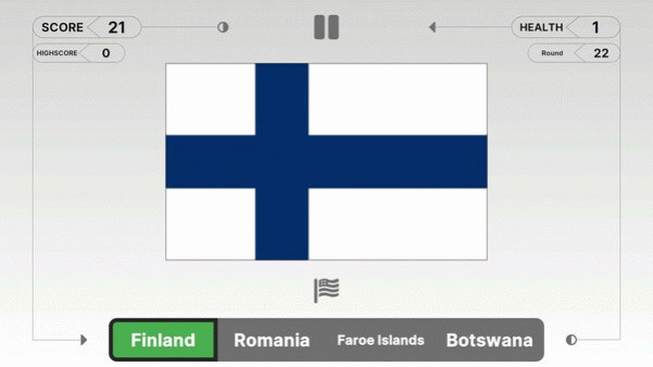 Игра Guess the Flag!, скриншот