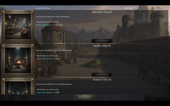 Игра Guild Manager, скриншот