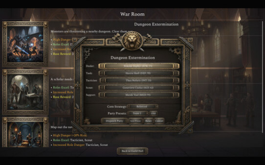 Игра Guild Manager, скриншот