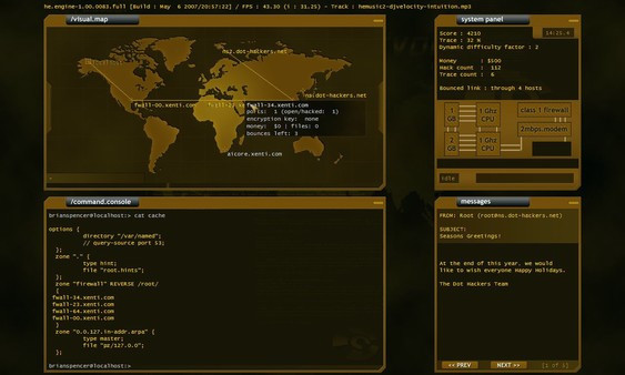 Игра Hacker Evolution Source Code, скриншот