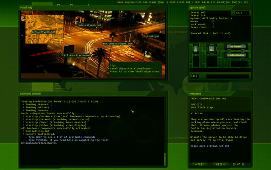 Игра Hacker Evolution Source Code, скриншот
