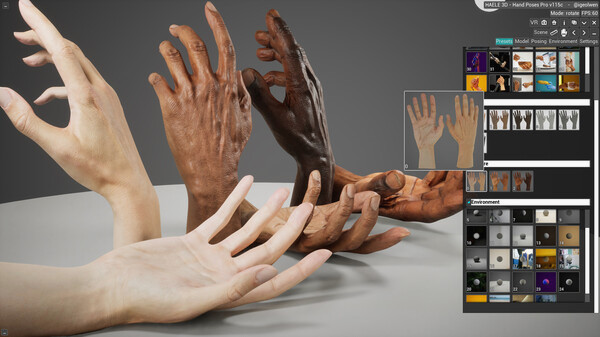 Игра HAELE 3D - Hand Poses Pro - Drawing References, скриншот