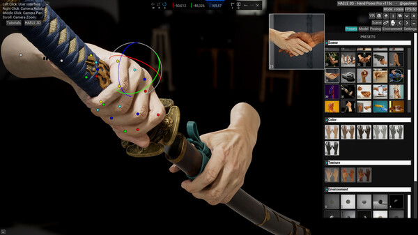 Игра HAELE 3D - Hand Poses Pro - Drawing References, скриншот
