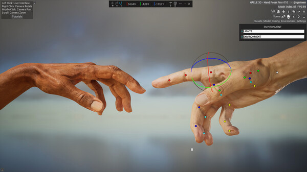Игра HAELE 3D - Hand Poses Pro - Drawing References, скриншот