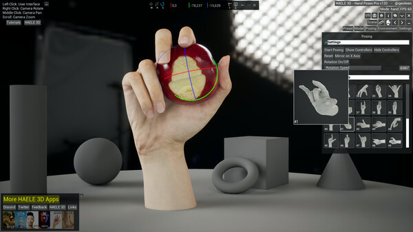 Игра HAELE 3D - Hand Poses Pro - Drawing References, скриншот
