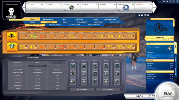 Игра Handball Manager 2021, скриншот