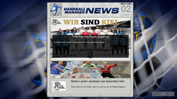 Игра Handball Manager 2021, скриншот