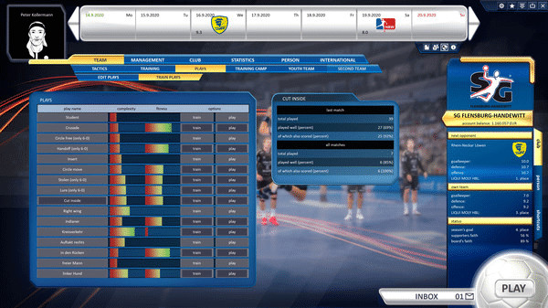 Игра Handball Manager 2021, скриншот