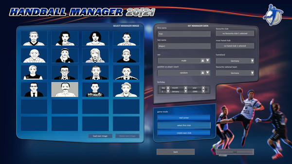 Игра Handball Manager 2021, скриншот
