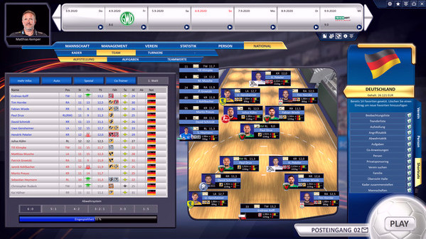 Игра Handball Manager 2021, скриншот