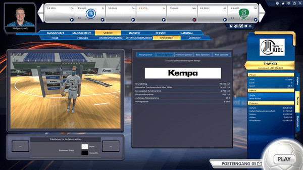 Игра Handball Manager 2021, скриншот