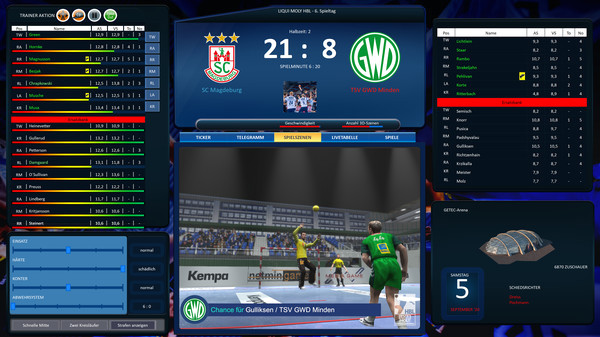 Игра Handball Manager 2021, скриншот