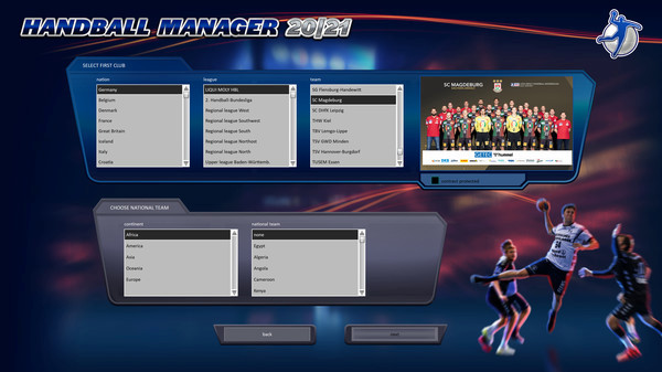 Игра Handball Manager 2021, скриншот
