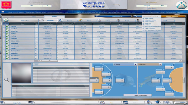 Игра Handball Manager - TEAM, скриншот