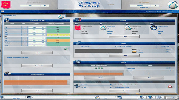 Игра Handball Manager - TEAM, скриншот